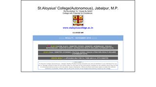 Welcome to St.Aloysius' College(Autonomous), Jabalpur' RESULT ...