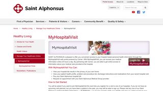 MyHospitalVisit Saint Alphonsus