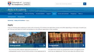 Apply | University of St Andrews