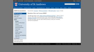How can I access MMS? - University of St Andrews