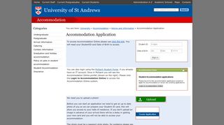 Accommodation Application - University of St Andrews