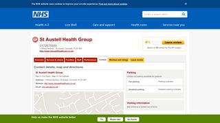 Contact - St Austell Health Group - NHS