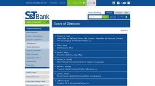 Board of Directors | S&T Bancorp, Inc.
