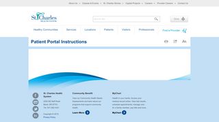 Patient Portal Instructions | St. Charles Health System