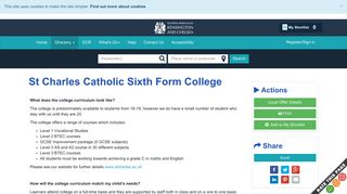 St Charles Catholic Sixth Form College | Royal Borough of Kensington ...