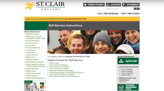 St. Clair College - St. Clair Space for Current Students - Self-Service ...