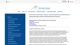 Special Education & Early Childhood Services - Port Huron Area ...
