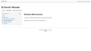StDavids: Outlook Web Access - St David's Moodle