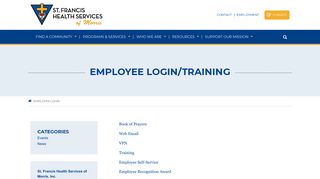 Employee Login - St. Francis Health Services