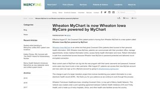 Wheaton MyChart is now Wheaton Iowa MyCare powered by MyChart ...
