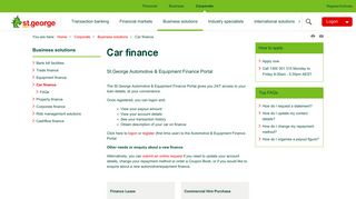 Car finance - St.George Bank