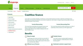 Cashflow finance - St.George Bank