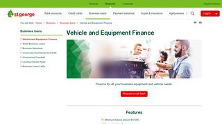 Vehicle and Equipment Finance | St.George Bank