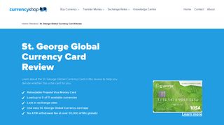 St. George Global Currency Card Review - The Currency Shop
