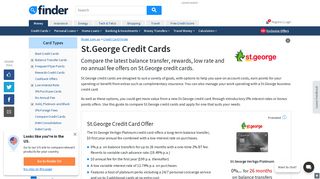 St.George Bank Credit Cards Comparison & Review | finder.com.au