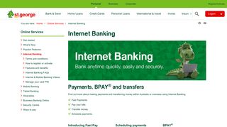 Internet & Online Banking , online services | St.George Bank