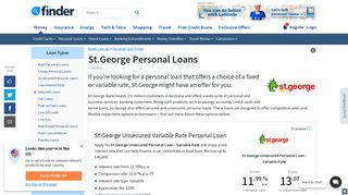 St.George Personal Loans Comparison & Reviews | finder.com.au