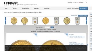 Australia: Victoria gold Sovereign 1883S St. George,... Australia | Lot ...