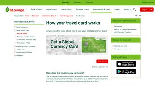 Travel money card - how it works | St.George Bank