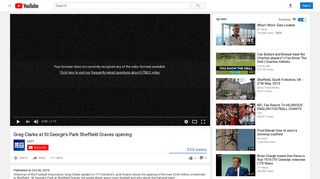 Greg Clarke at St George's Park Sheffield Graves opening - YouTube