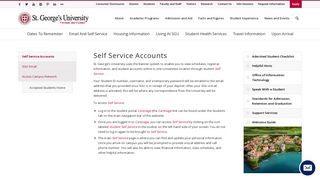 Self Service Accounts | St. George's University
