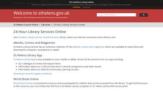 24 Hour Library Services Online - sthelens.gov.uk