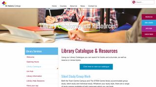 Library Catalogue - St Helens College