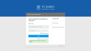 St James Senior Boys' School: Login