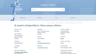 St Joseph's College Mildura - Mercy campus | Directory of Catholic ...