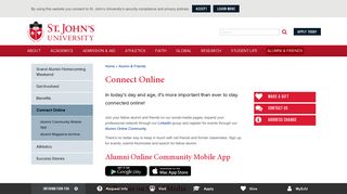 Connect Online | St. John's University