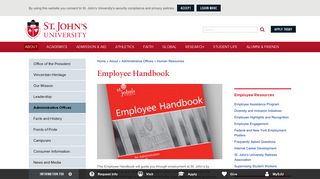 Employee Handbook | St. John's University