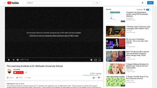 The Learning Institute at St. Michaels University School - YouTube