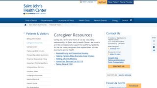 Caregiver Resources | Providence Saint John's