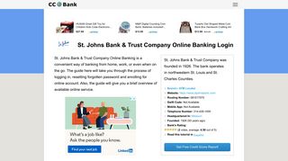 St. Johns Bank & Trust Company Online Banking Login - CC Bank