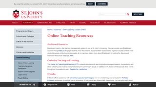 Online Teaching Resources | St. John's University