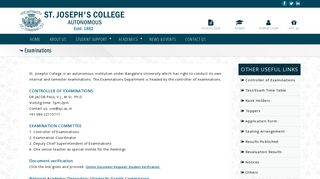 Examination - St. Joseph's College Autonomous