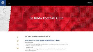 St Kilda Football Club dual membership - Melbourne Cricket Club