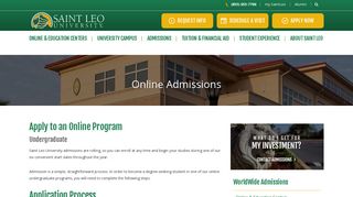 Online University Programs Admissions - Saint Leo University Online