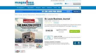 St. Louis Business Journal Subscription Discount | Magazines.com