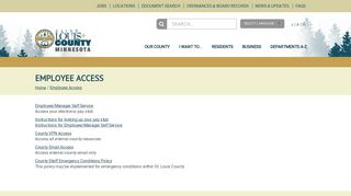 Employee Access - St. Louis County