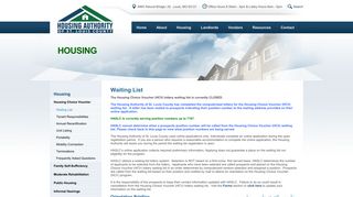 Waiting List – Housing Authority of St. Louis County