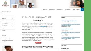 The St. Louis Housing Authority - Wait List |