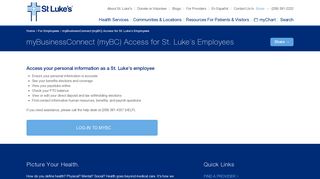 myBusinessConnect (myBC) Access for St. Luke's Employees