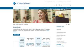 Credit Cards | St. Mary's Bank