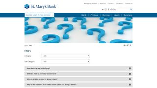 FAQs - St. Mary's Bank