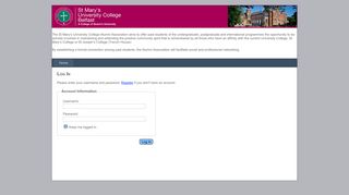 Log In - St Mary's University College