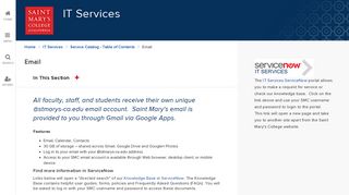 Email | Saint Mary's College