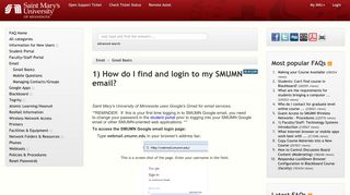 1) How do I find and login to my SMUMN email? - Saint Mary's ...