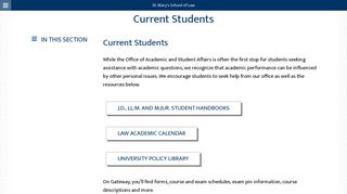 Current Students - St. Mary's Law - St. Mary's School of Law