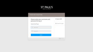 Login - St Paul's Girls' School Portal